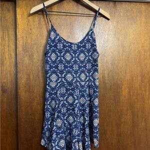 Blue and White Patterned Romper